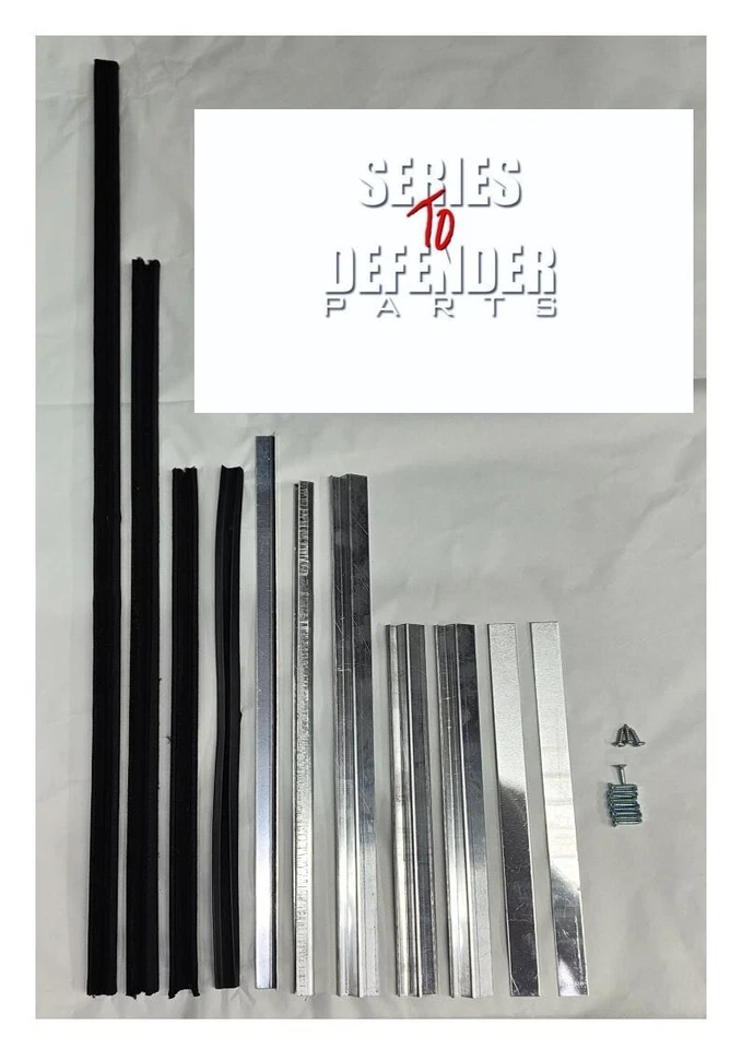 Kit completo de canal de acristalamiento Land Rover serie 2 para puerta superior con tornillo Foto 1 de 1