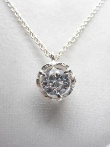 Punto Luce - Girocollo e Ciondolo in Argento 925 con Zircone taglio Brillante - Imagen 1 de 8