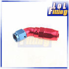 AN6 AN-6 45 Degree One Piece Swivel Hose End Fitting Aluminum Red/Blue