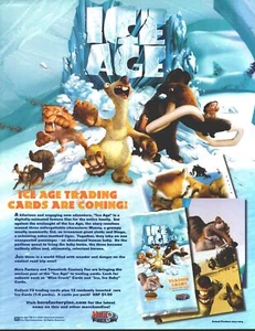 Tarjeta coleccionable Ice Age distribuidor venta hoja promoción venta anuncio 2002 Inkworks - Imagen 1 de 1