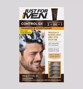 Shampoo e balsamo Just For Men Control GX grigio riduzione 2 in 1 4 once - Foto 1 di 1