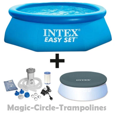 Intex Easy Set Quick Up Pool Planschbecken 244x61cm + Abdeckplane + Filterpumpe - Bild 1 von 3