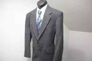 VTG Savile Row Tweed Handwoven Herringbone Wool Blazer Sports Jacket Mens 40 R - Picture 1 of 11