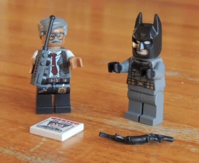Lego Minifiguras Lote de 2 DC Batman y el Comisionado Gordon WANTED THE JOKER #88 Foto 1 de 3