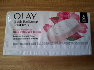 Jabón limpiador fresco y suave de agua de rosas Olay 6 barras 3,17 oz cada una - Imagen 1 de 1