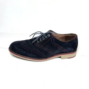Johnston & Murphy Wingtip Oxfords Men's Size 10M Blue Suede - Picture 1 of 12