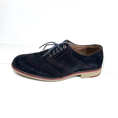 Johnston & Murphy Wingtip Oxfords Men's Size 10M Blue Suede - Image 1 of 4