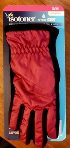 NEW ISOTONER SmartDri SmarTouch Women's Spandex Poly Gloves S/M Wild Rose/Black - Picture 1 of 4