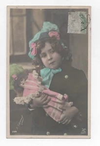 CPA . Altes Mädchen und Spielzeug. Puppe - Bild 1 von 2