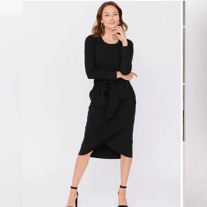 Smash + Tess Black Rebecca Sheath Long Sleeve Dress - Picture 1 of 5