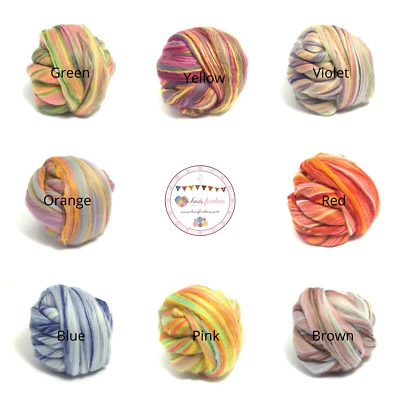 Heidifeathers® Merino & Bamboo Blend Felting Wool Roving - Choose Your Colour - Image 1 of 4