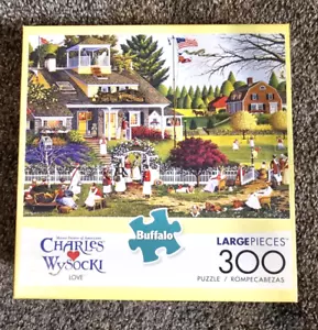 Charles Wysocki Olde Buck's County 300 Pc Jigsaw Puzzle w/poster Complete EUC - Picture 1 of 8