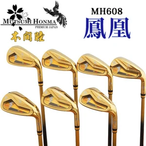 MUTSUMI HONMA Golf Japan MH608 HOUOH Gold IRON SET #6,7,8,9,Pw,Aw,Sw 7-Irons - Picture 1 of 10