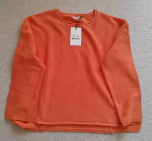 Barbour Marine Boat Neck Cotton Jumper - Apricot Crush - Size 16 - Picture 1 of 15