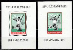 Haiti - Hojas Yvert 43 Dta y sin dentar ** Mnh Olimpiadas de Los Angeles - Imagen 1 de 1