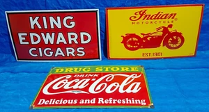 3 Porcelain Enamel Sign, More Details In Description - Picture 1 of 5
