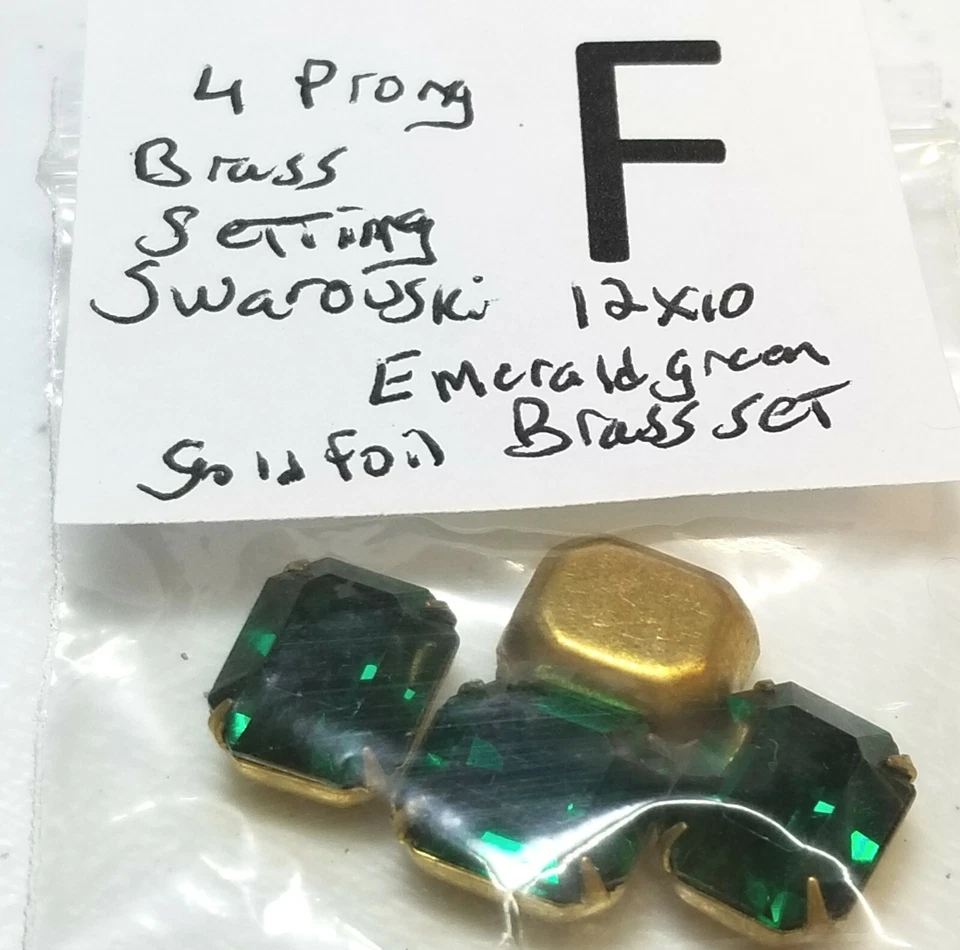 Lote Antigo 12x10mm Octógono Cristal Strass Swarovski Joias Artesanato Reparo 8012 - Imagem 1 de 1