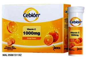Cebion Effervescent Vitamin C 1000mg 4 X 10's DHL Express Shipping - Picture 1 of 2