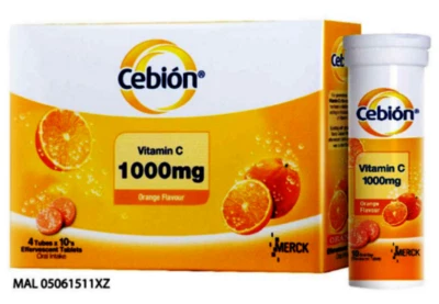 Cebion Vitamina C Efervescente 1000mg 4 X 10's DHL Envío Express Foto 1 de 2