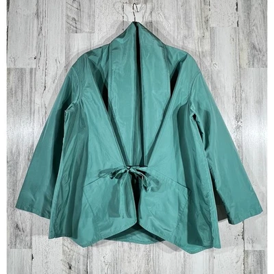 Cárdigan Lafayette 148 Mujer Kimono Chaqueta Corbata Bolsillos Frontales Verde Talla P LEER  Foto 1 de 4