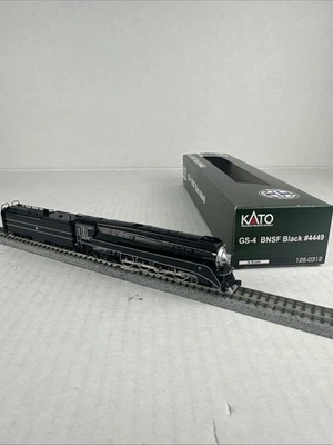 Kato N Scale 126-0312 GS-4 BNSF Black #4449 4-8-4 Steam Locomotive  - Image 1 of 4