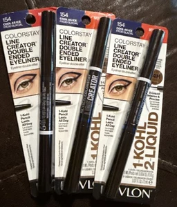 PACK 3 - Lápiz delineador de ojos Revlon Colorstay Line Creator Kohl - 154 Cool As Ice - Imagen 1 de 3