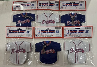 6 J.F. Sports - Atlanta Braves Lil' Sport Baseball Jersey Key Chains - Image 1 of 4