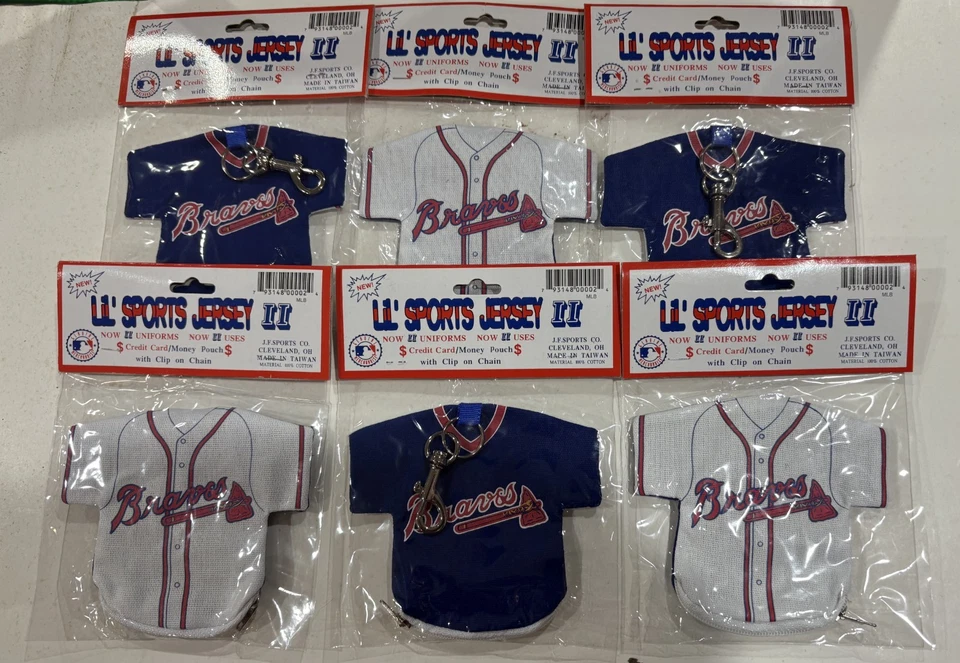6 J.F. Sports - Atlanta Braves Lil' Sport Baseball Jersey Key Chains - Image 1 of 4