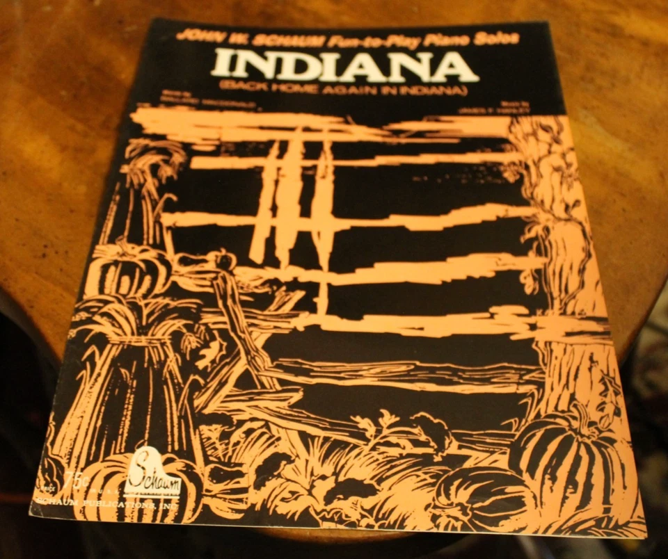 Indiana (Back Home Again in Indiana) ~ 1973 Schaum Partituras Foto 1 de 1