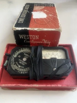 1930's WESTON Model 819 Cine Exposure Meter - And Case A625 - Изображение 1 из 2