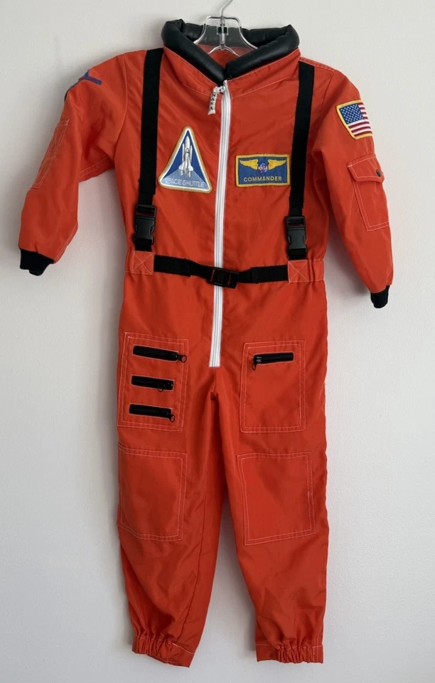 DISFRAZ HALLOWEEN - NASA Astronauta Naranja Niños Talla 4-6 Años Foto 1 de 4
