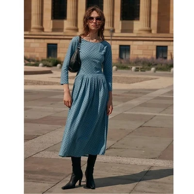 Vestido Free People Two Timin Midi Azul Foto 1 de 4