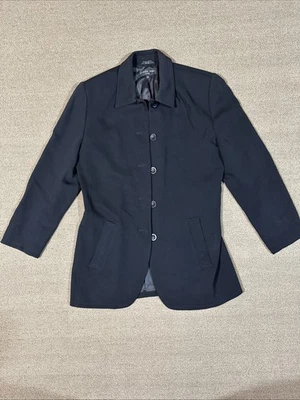 Abrigo Blazer Philippe Adec Mujer Negro Talla 10 (FR 42) Lana Manga 3/4 [K512] Foto 1 de 4