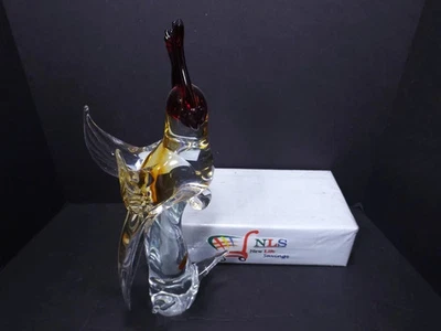 Vintage Mid-Century Murano Glass Cockatoo Parrot 14" Italy - Image 1 of 4