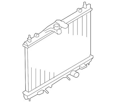 Genuine Nissan 2007-2012 Nissan Versa - Radiator Assembly 21460-ZW40B - Imagem 1 de 2