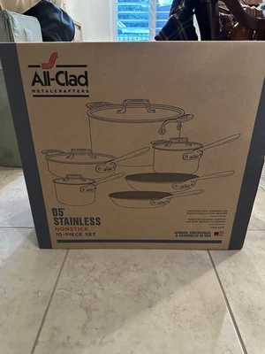 Conjunto de panelas antiaderentes All-Clad D5 aço inoxidável 10 peças - Imagem 1 de 3