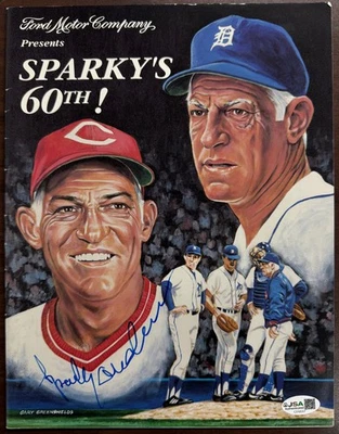 Revista Ford Motor Co. autografiada firmada por Sparky Anderson "¡Sparky's 60th!" JSA Foto 1 de 4