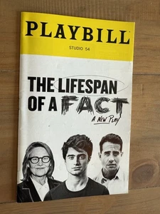 The Lifespan of a Fact Broadway Playbill November 2018 Radcliffe Jones Canavale - Picture 1 of 1
