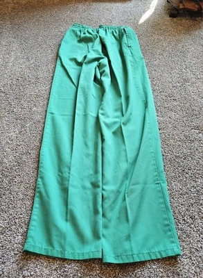 Pantalones Levi Strauss Vintage Años 70’s Verde Brillante Pantalones Caqui Mujer’s 6/8 Pestaña Blanca Foto 1 de 4