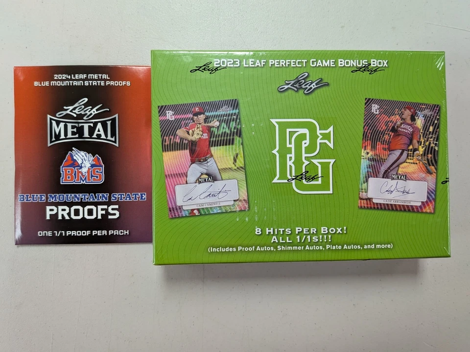 2023 LEAF PERFECT GAME BASEBALL BONUS Factory Sealed Hobby BOX 8 1/1 Autographs