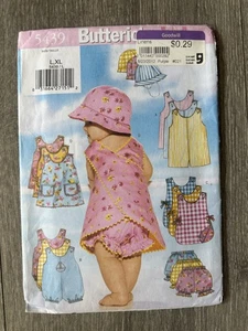 Butterick 5439 Infant Romper Jumper Hat Pattern Unisex Large XL Vintage Sewing - Picture 1 of 2