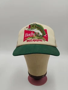 Cappello camionista vintage anni 90 Budweiser basso pescatore Anheuser-Busch Snapback - USA - Foto 1 di 5