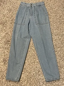 Vintage 80s Cherokee Womens Size 10 High Rise Straight Leg Light Wash Jeans MINT - Picture 1 of 8