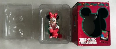 Disney Minnie Mouse Tree-Rific Treasures Ornament ENESCO knitting Christmas 90s - Image 1 of 4