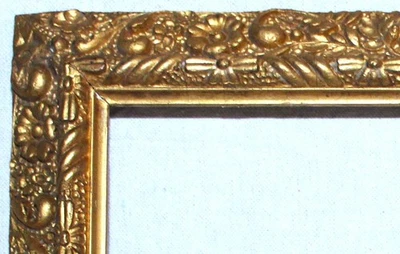 ANTIQUE FITS 12 X 14 VICTORIAN PICTURE FRAME GOLD GILT ORNATE FINE ART WOOD - Image 1 of 4
