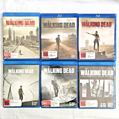 THE WALKING DEAD Season 1-6 DVD Blu Ray - PAL - Region B - Excellent Condition - image 1 of 4