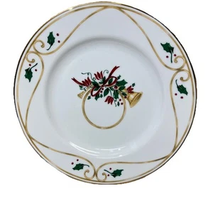 Princess House Holiday Accent Keramik Dessertteller 4er Set Veranda 8-1/4" Vintage - Bild 1 von 5