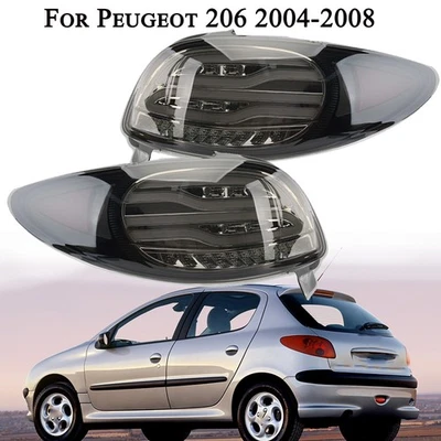 Luces traseras LED ahumadas izquierda+derecha luces de freno traseras para Peugeot 206 2004-2007 2008 Foto 1 de 4