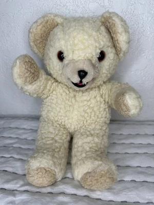 De colección 1986 Oso Acurrucado Peluche Peluche Tela Suavizante Oso Russ Berrie 11" Foto 1 de 4