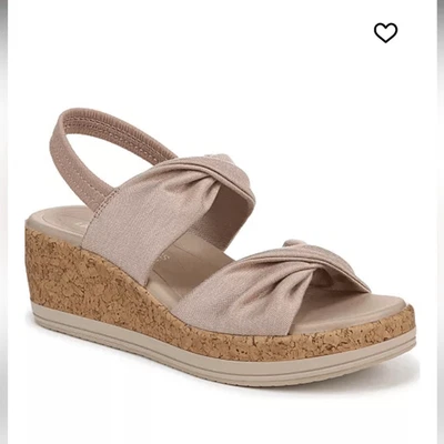 LifeStride Riley Bzees Airstep Beige Sandals Washable Slingback Wedge size 36/6M - Image 1 of 4